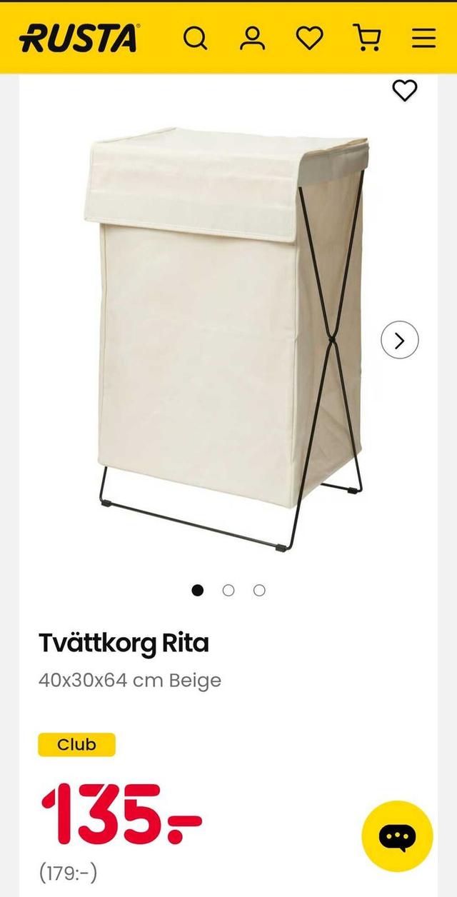 Rita Elegant Tvättkorg - Rustik Stil