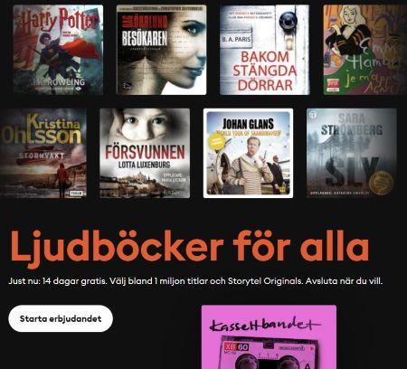 Prova Storytel gratis i 14 dagar