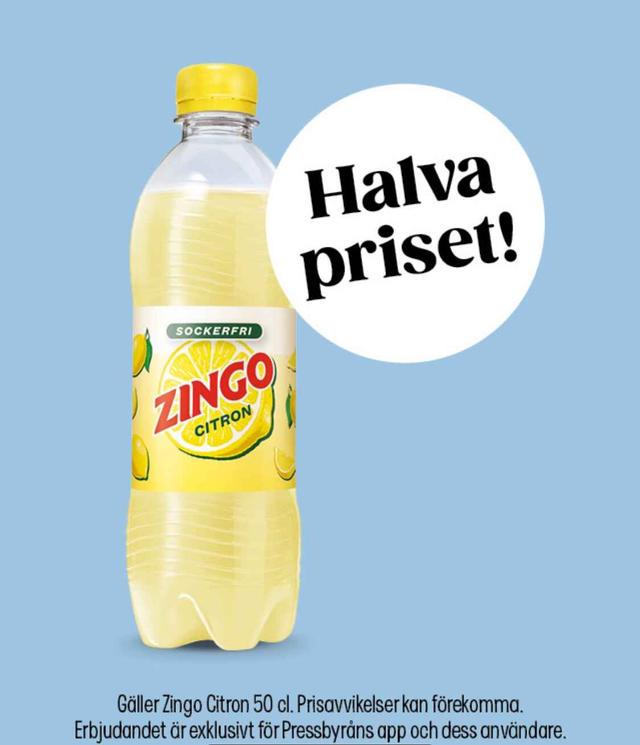 Halva priset på Zingo Citron!🍋