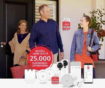 Beställ hemlarm från Verisure - få 25 000 EuroBonus-Extrapoäng!