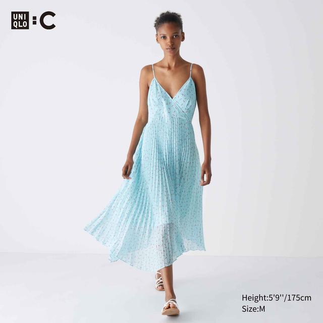 50% Chic Pleated Polka Dot Camisole Dress