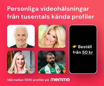 Skicka en personlig videohälsning från en kändis med Memmo