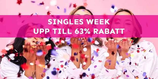 Singles Week hos Vuxen.se: Upp till 63% rabatt på hundratals produkter!