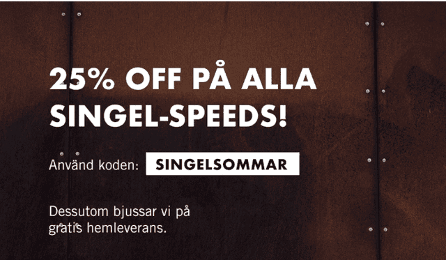 25% rabatt på alla singel-speedcyklar hos Otis