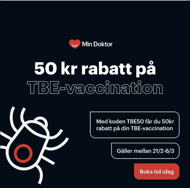 50 kr rabatt på TBE-vaccin - Min Doktor