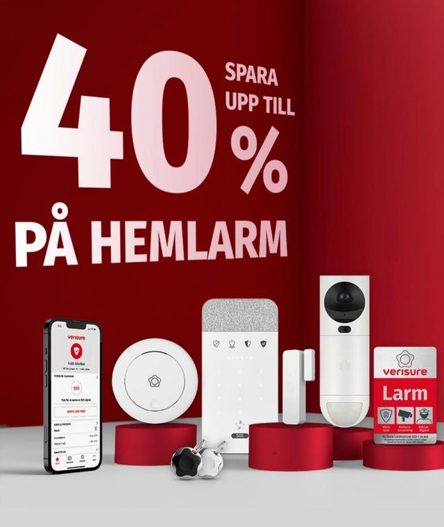 Upp till 40% rabatt på Verisure!