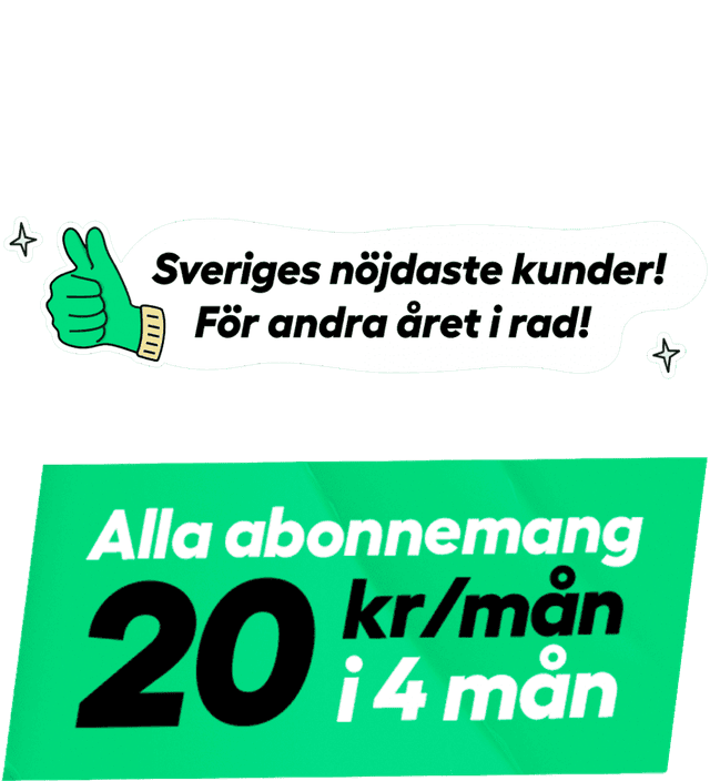 Vimla - Alla abonnemang 20kr/mån i 4 mån