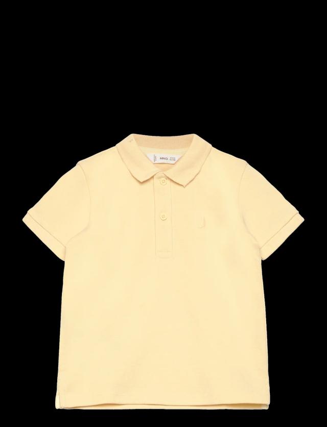Mango Textured cotton polo shirt