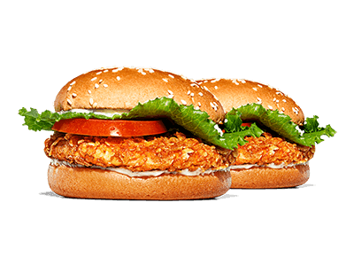 Burger King 2 crispy chicken för 40 kr