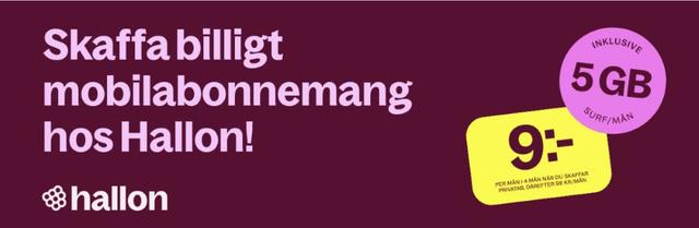 Barnabonnemang hos Hallon från 9 kr/mån