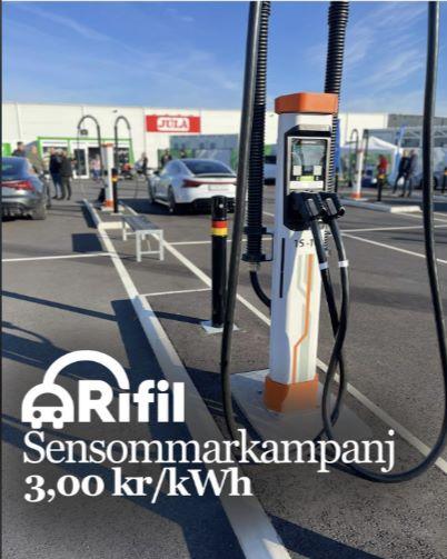 Rifil snabbladdare i Malmö - ladda för 3 kr/kWh i september