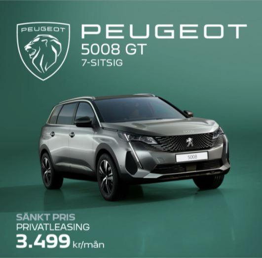 Privatleasa Peugeot 5008 från 3499 kr/mån