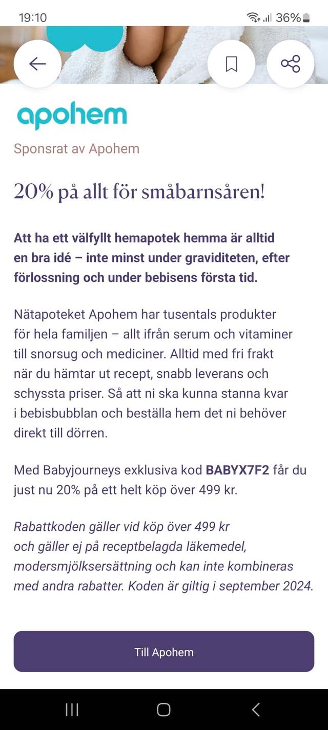 Apohem 20% på barnsortimentet
