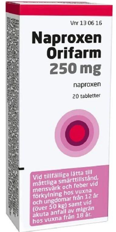 Naproxen Orifarm 250mg - 20 st