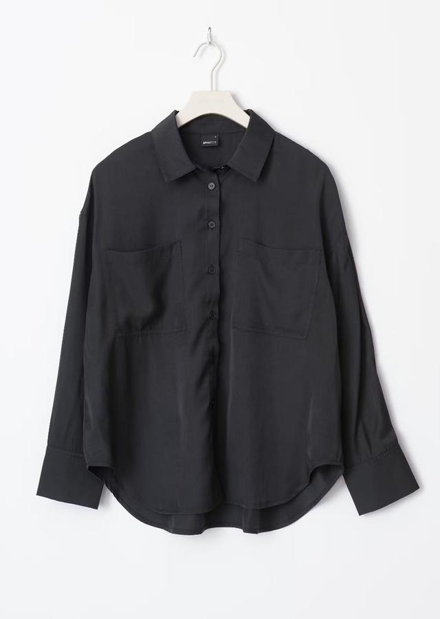 Gina Tricot chunky black womens shirt