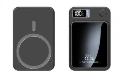 Mini powerbank, trådlös laddning 10000mAh