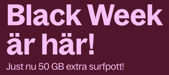 Black Week - 50 GB extra surfpott