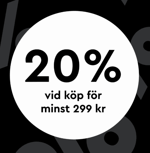 Black Week - 20 % vid köp för minst 299 kr