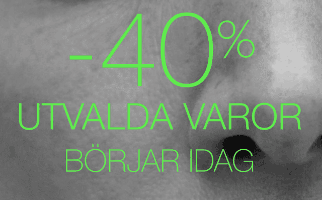 40 % på utvalda varor hos Zara