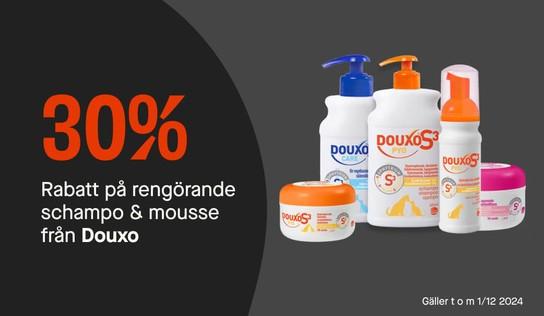 30 % rabatt på schampo & mousse från Douxo