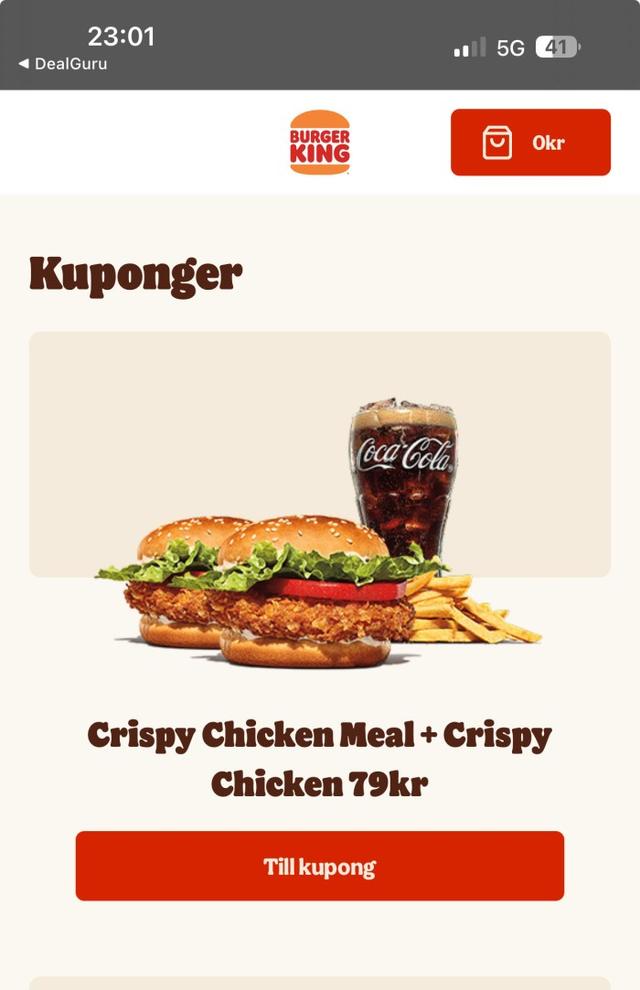 Burger King kuponger till massa gott och med rabatt