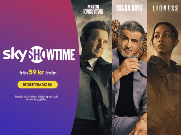 Teckna ett abonnemang hos SkyShowTime från 59 kr/månad