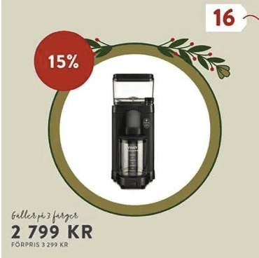 Lucka 16: 15 % på Moccamaster KM5 hos Bagaren och Kocken
