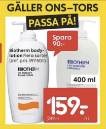 Biotherm Bodylotion för bara 159 kronor hos Rusta