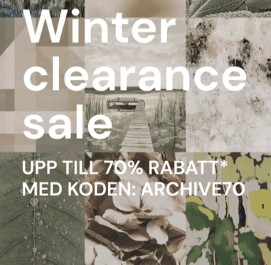 Upp till 70 % rabatt hos Desenio på deras vinterrea