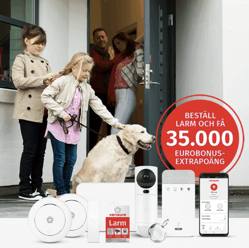 Få 35 000 EuroBonus-poäng och 2 000 kr rabatt hos Verisure