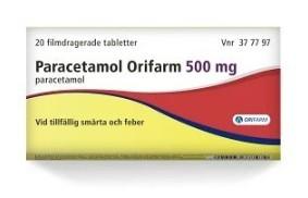 Paracetamol Orifarm 500mg 20 st