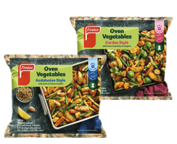 Få 5 kr rabatt vid köp av 1 paket Findus Oven Vegetables