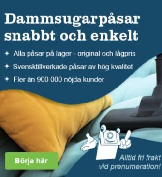 Dammsugarpåsar.nu - fri frakt vid köp över 149 kr med kod