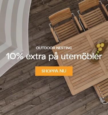 10% extra på utemöbler hos Nordic Nest