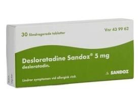 Desloratadine Sandoz 5mg 30 st tabletter
