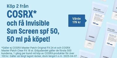 Köp 2 från COSRX - få Invisible Sun Screen SPF 50 på köpet