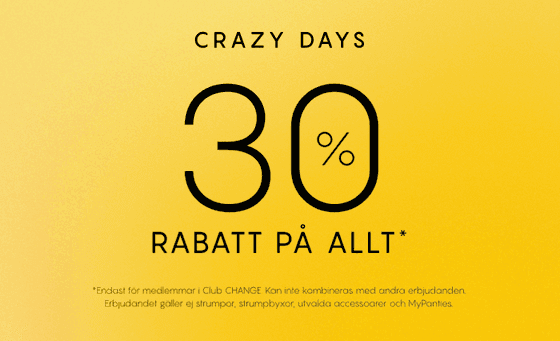 CHANGE - 30% på allt
