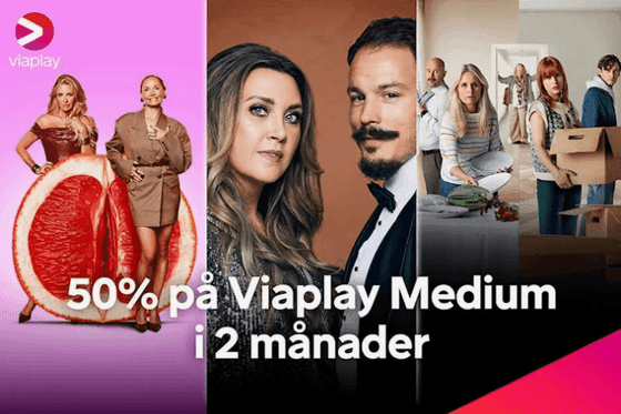 VIAPLAY Spara 50% på Viaplay Medium i 2 Månader