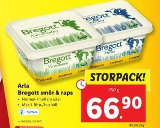 Arla Bregott smör & raps storpack