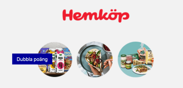 SAS Shopping: Tjäna 30 poäng per 100 kr på Hemköp