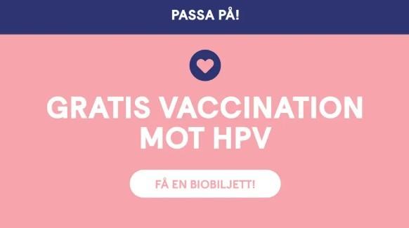 Gratis HPV-vaccination på Filmstaden Biografer