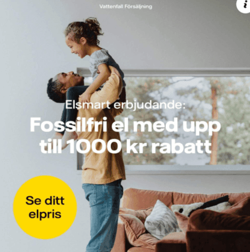 Vattenfall - Spara upp till 1000 kr