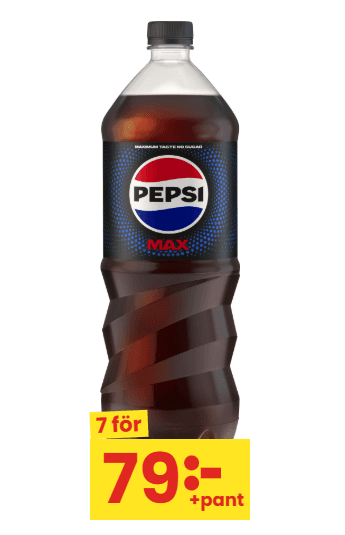 City Gross - Pepsi Max 1,5 liter 7 för 79 +pant