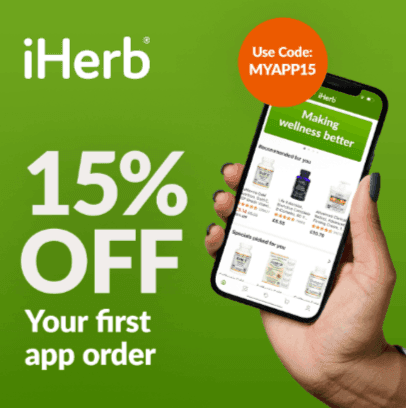iHerb - 15% rabatt på första app-ordern