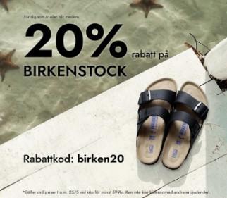 20% rabatt på Birkenstock hos Johanssons
