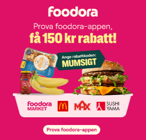 150 kr rabatt på Foodora med rabattkod