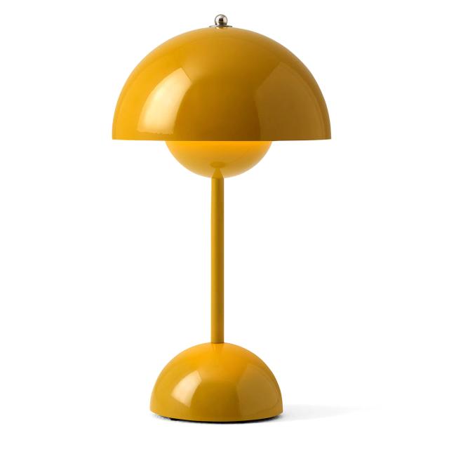 Flowerpot VP9 Bordslampa Portabel, Senapsgul