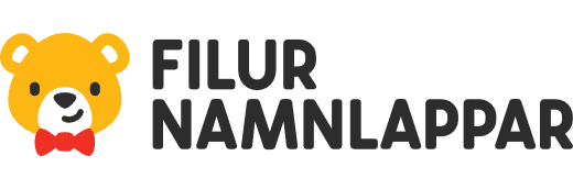 Strykfria namnlappar med färgrik design
